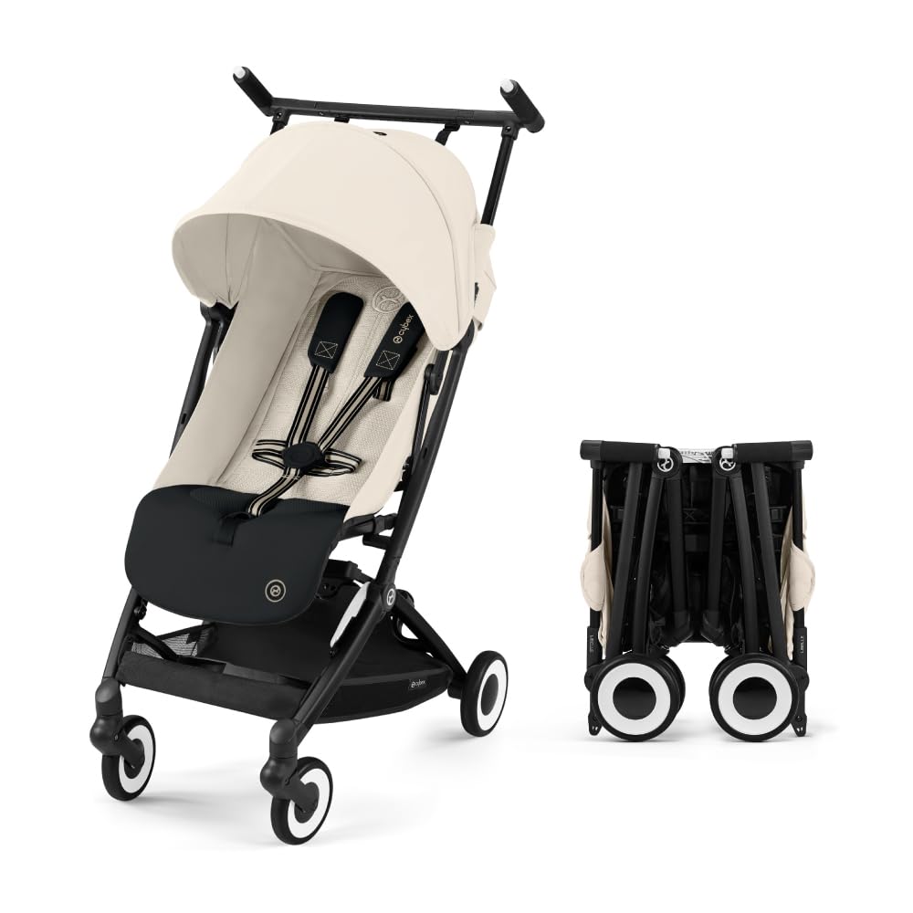 Cybex Libelle 2 Travel pockit Baby Stroller - Lightweight Carry-On Travel Stroller for Airplane with One-Hand Recline, Compatible with CYBEX Car Seats, Almond Beige