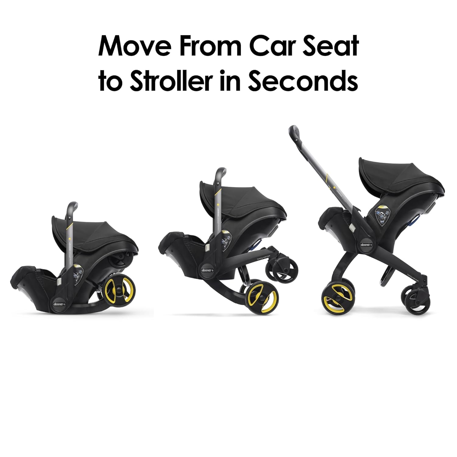 Doona Car Seat & Stroller, Nitro Black - All-in-One Travel System