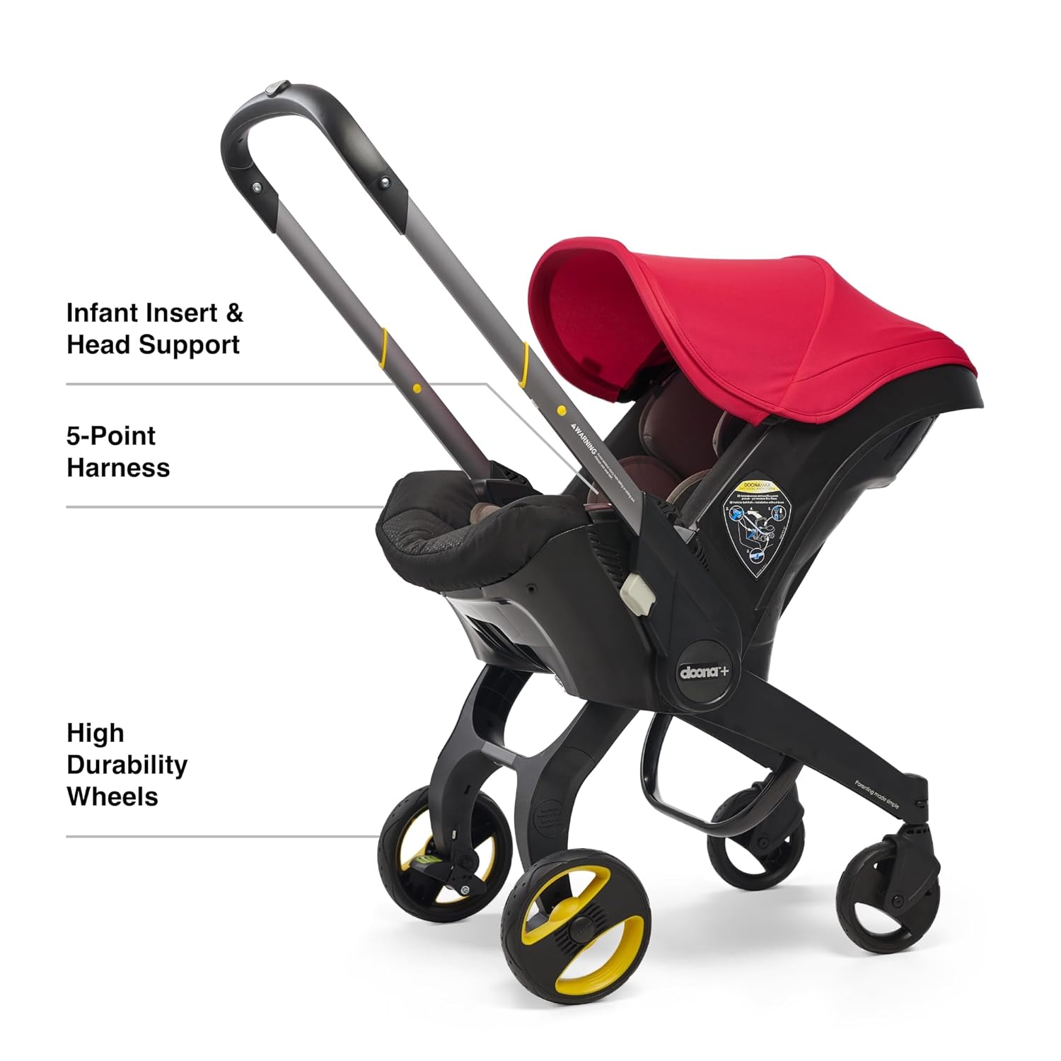 Doona Car Seat & Stroller, Nitro Black - All-in-One Travel System