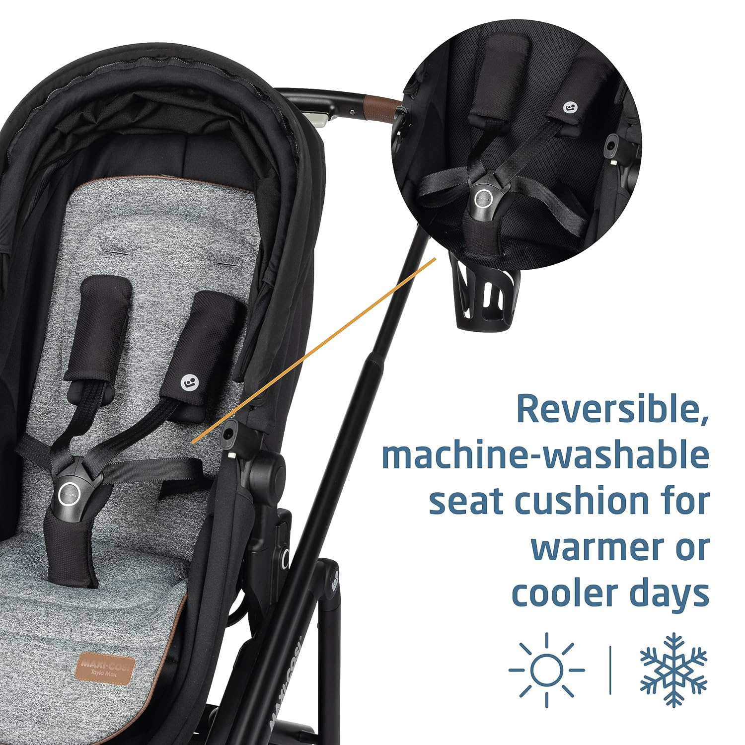 Maxi-Cosi Tayla™ Max Travel System, Baby Stroller and Car Seat Combo, Car Seat Stroller Combo, Desert Wonder