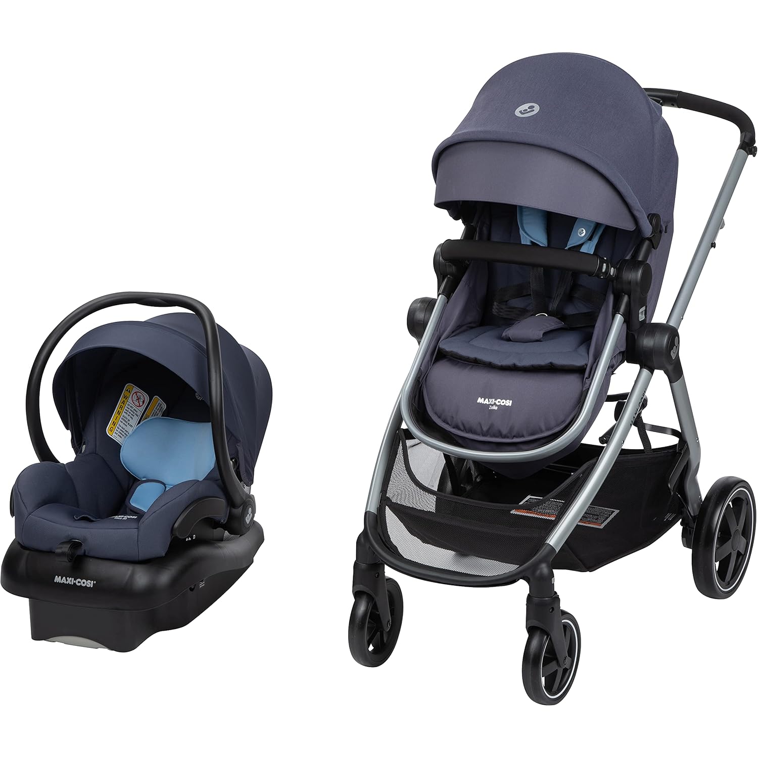 Maxi-Cosi Zelia 5-in-1 Modular Travel Stroller in Slate Blue