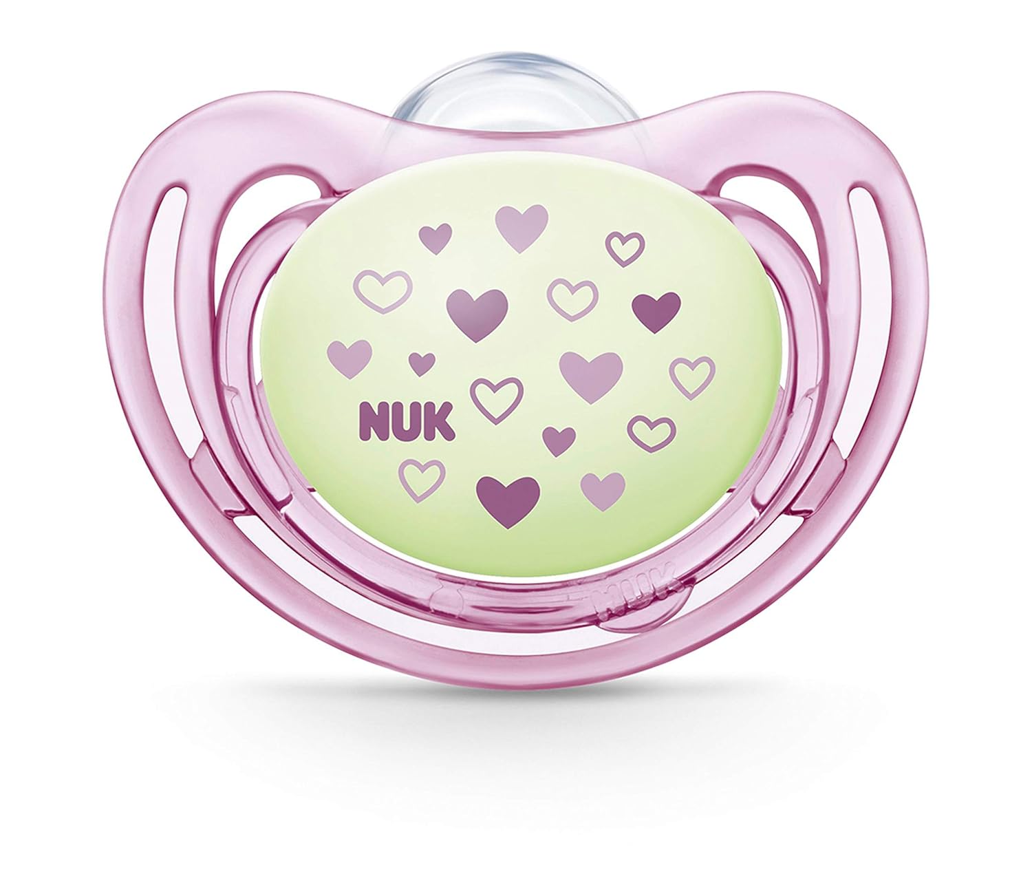 NUK Airflow Glow-in-The-Dark Pacifiers, 6-18 Months, 2 Pack