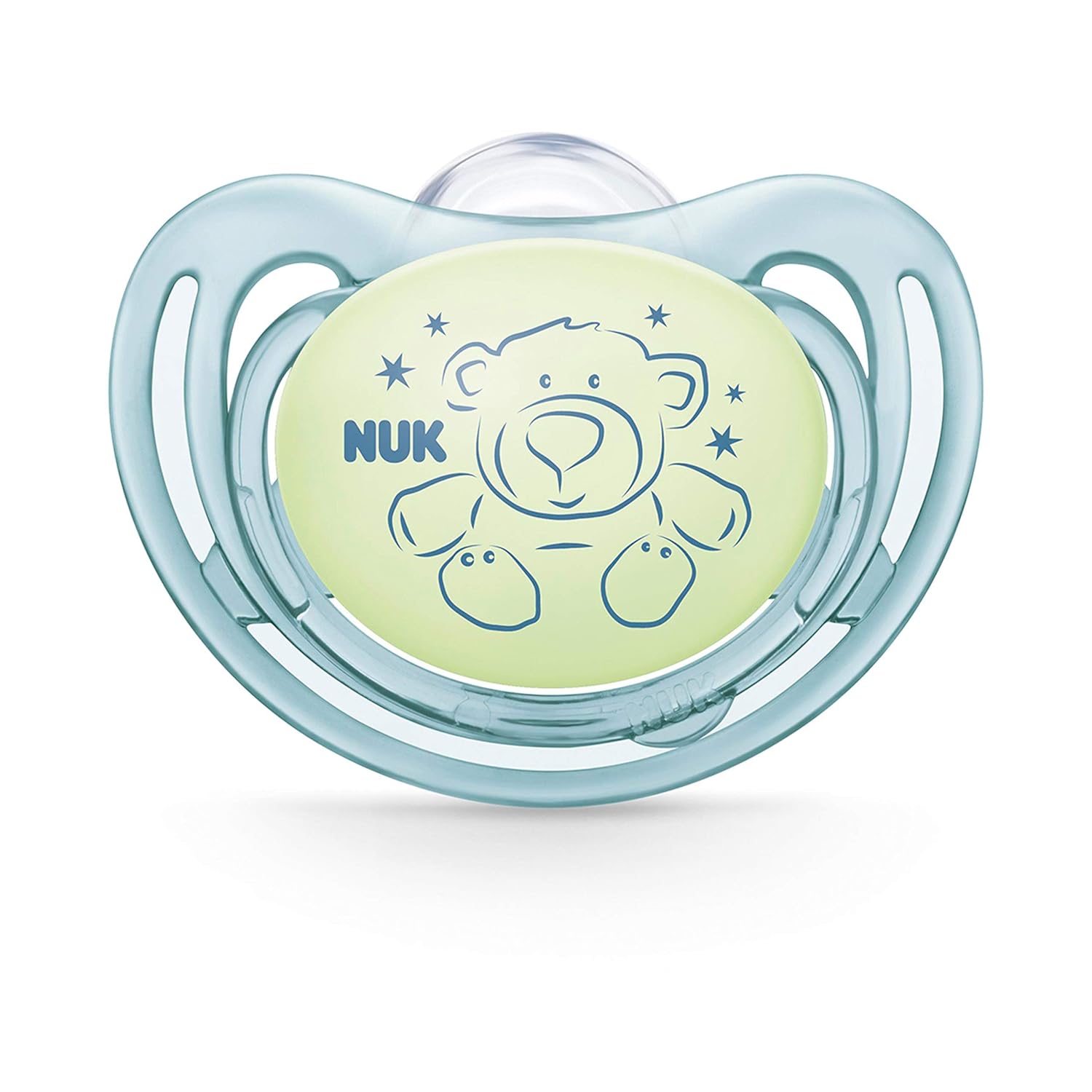 NUK Airflow Glow-in-The-Dark Pacifiers, 6-18 Months, 2 Pack