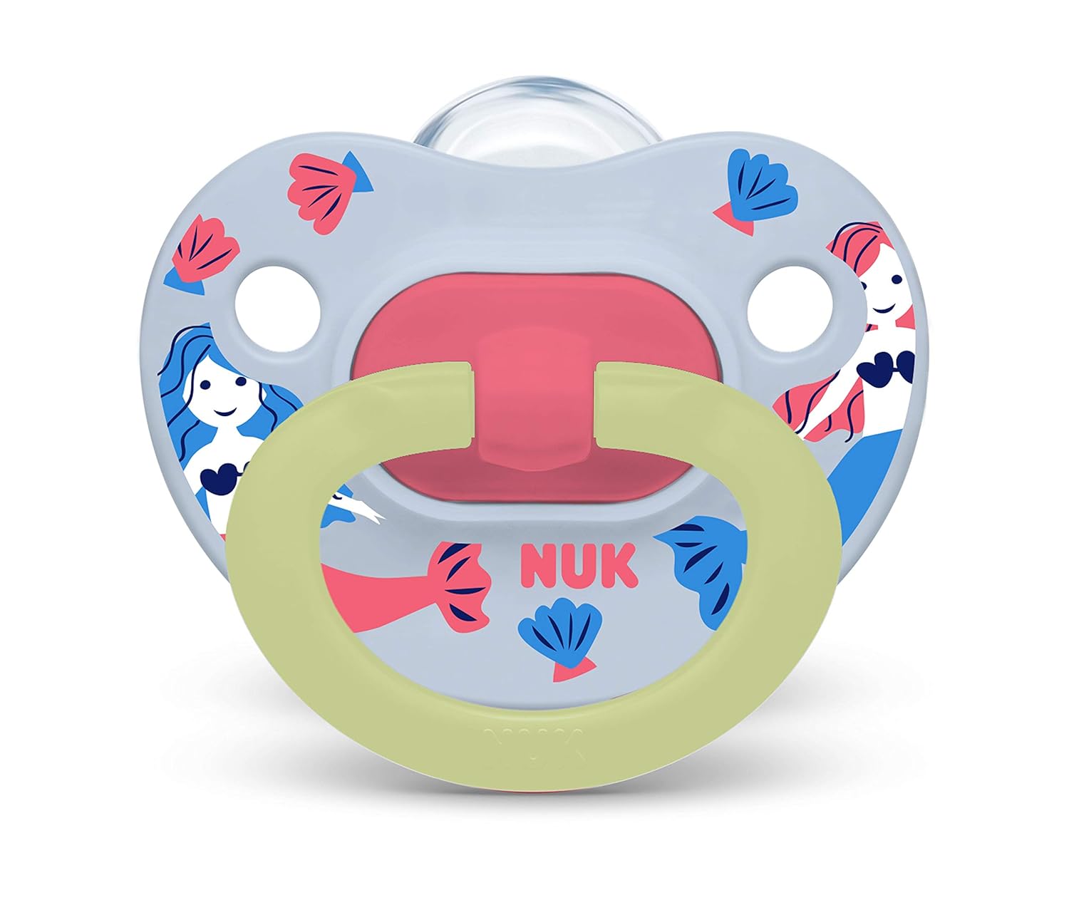 NUK Glow-in-The-Dark Orthodontic Pacifiers, Butterfly, 6 - 18 Month (Pack of 2)