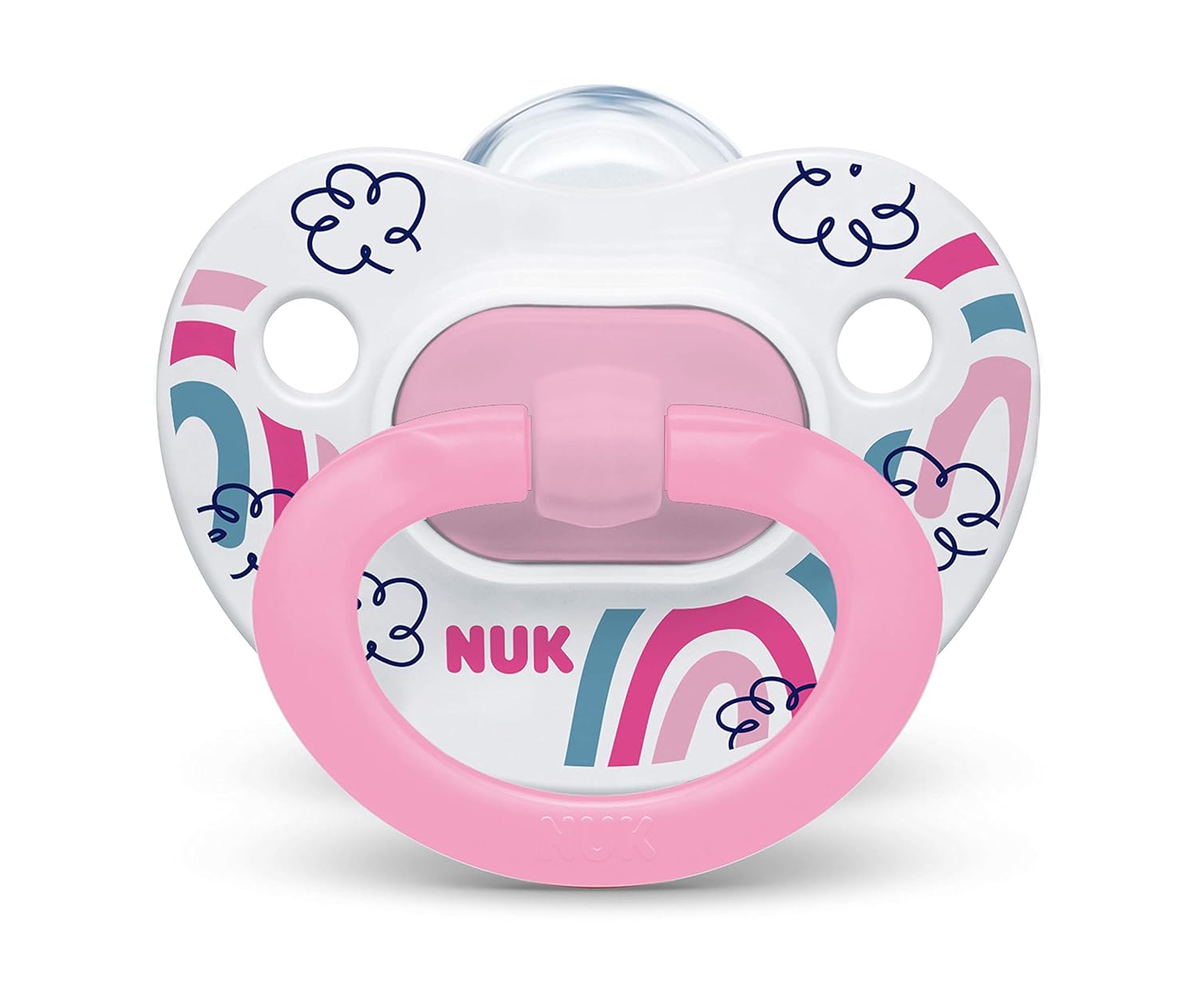 NUK Glow-in-The-Dark Orthodontic Pacifiers, Butterfly, 6 - 18 Month (Pack of 2)