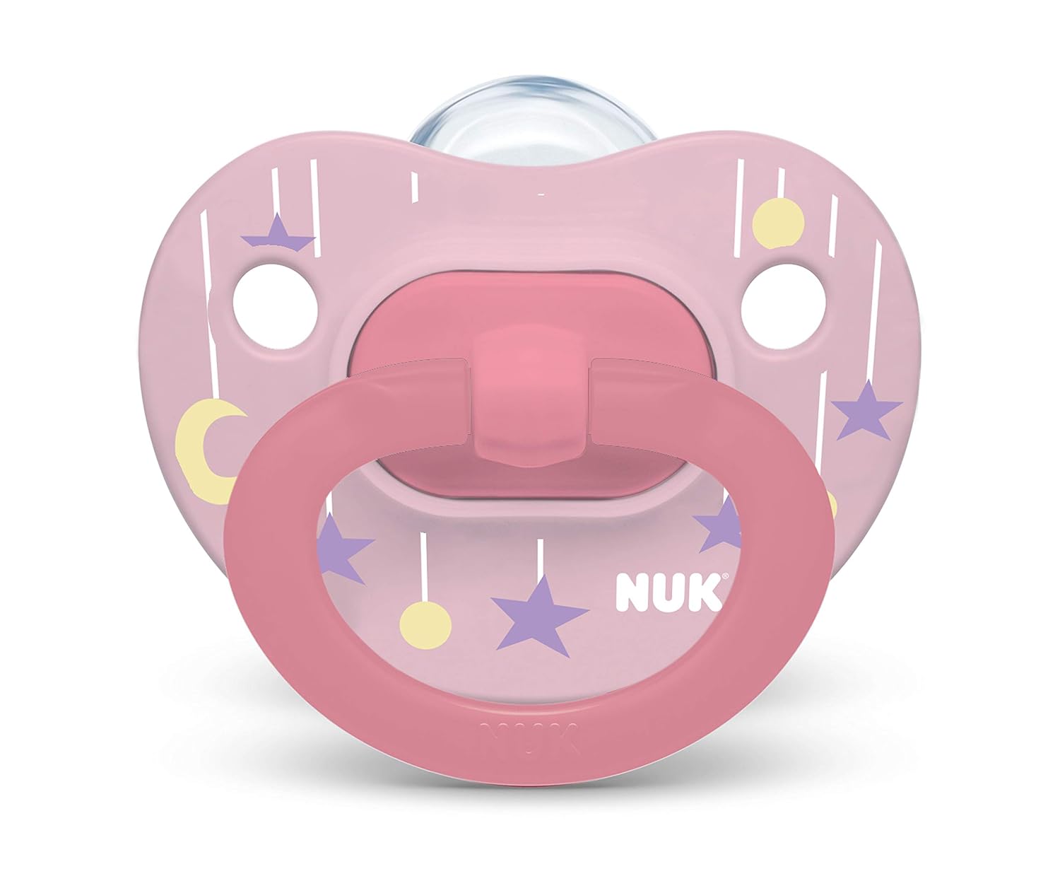 NUK Glow-in-The-Dark Orthodontic Pacifiers, Zebra, 0-6 Month (Pack of 2)