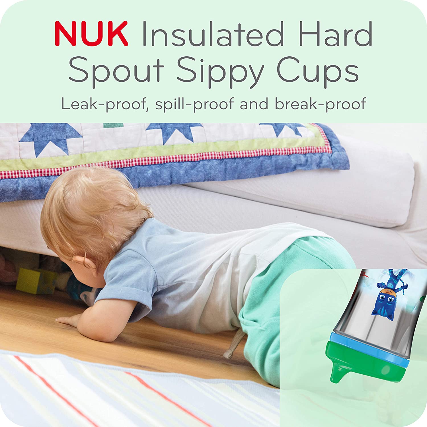 NUK Insulated Magic 360 Sippy Cup, PJ Masks, 9oz 1pk