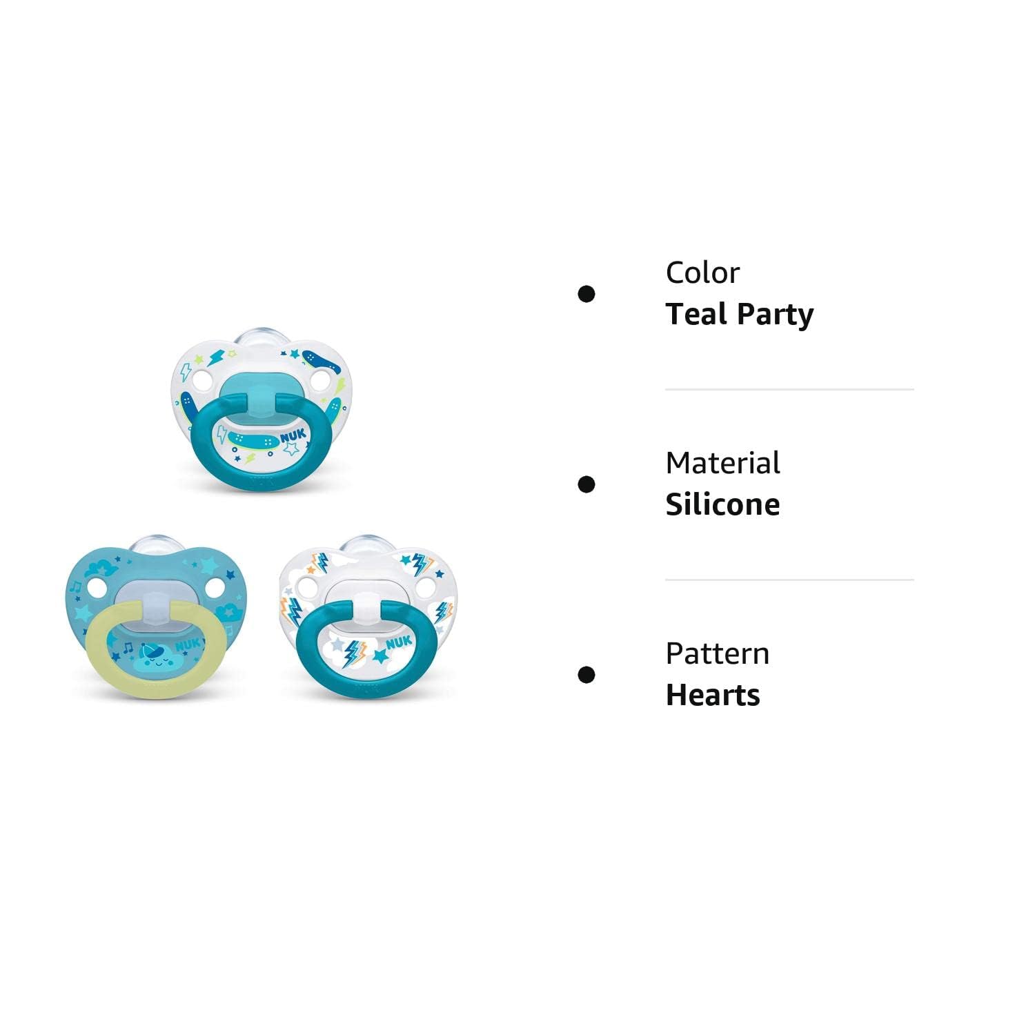 NUK Orthodontic Pacifier Value Pack, Boys Fashion, 6-18 Months