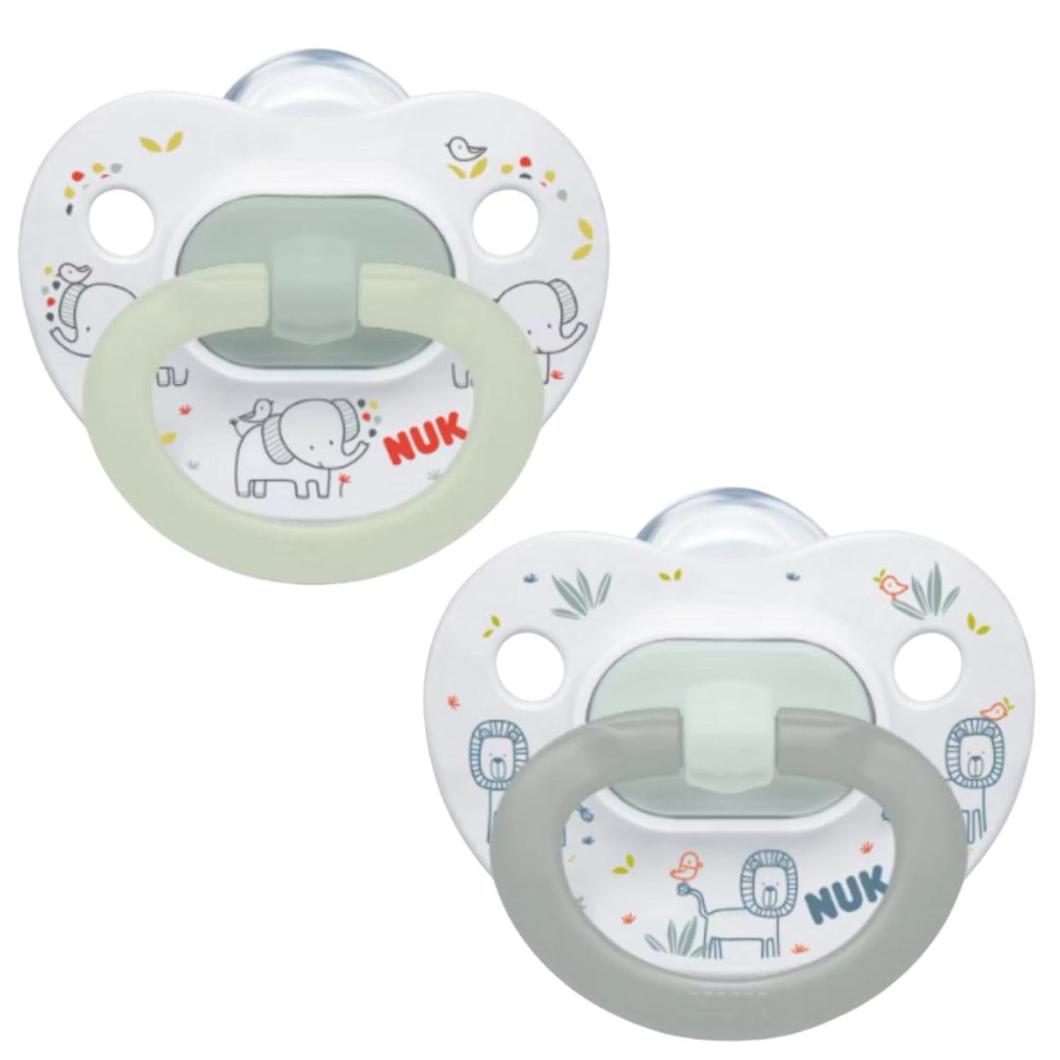 NUK Orthodontic Pacifiers, Boy, 0-6 Months, Blue (Pack of 2)